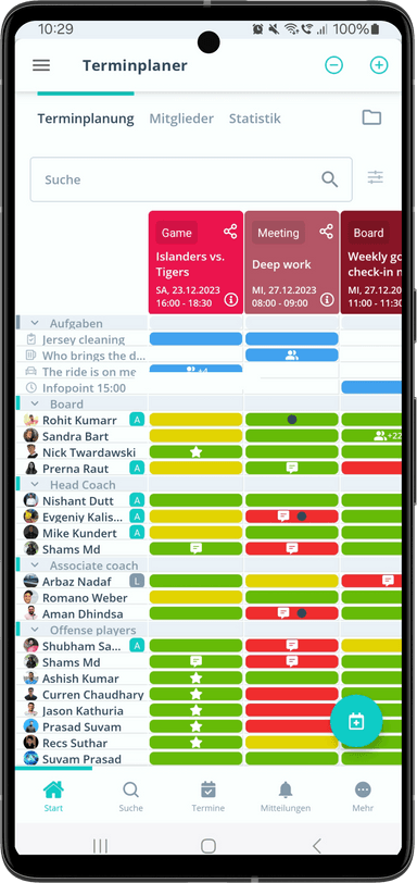 Gumb: scheduling Alle Termine auf einen Blick img