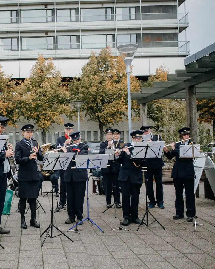 Wind band performing