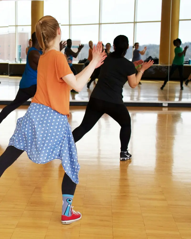 Dance group at practice